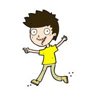 comic cartoon crazy excited boy N3