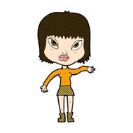 comic cartoon woman making gesture N3