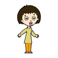 comic cartoon tired woman N8