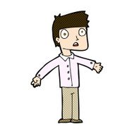 comic cartoon shocked man N27