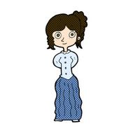 comic cartoon happy woman N58