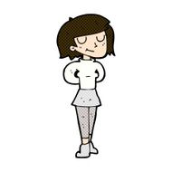 comic cartoon pleased woman N3