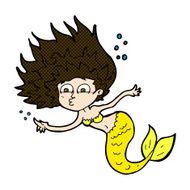 comic cartoon mermaid N15
