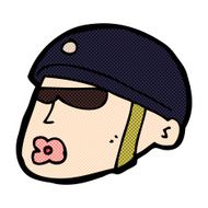 comic cartoon policeman head N3