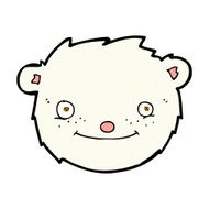 comic cartoon polar bear head