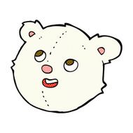 comic cartoon polar bear face N3