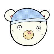 comic cartoon polar bear face N4