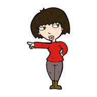 comic cartoon annoyed woman pointing N3