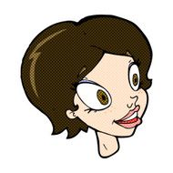 comic cartoon pretty female face N22