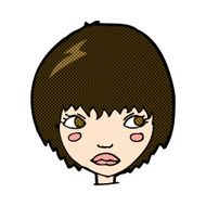 comic cartoon unhappy girl N5