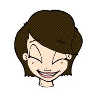 comic cartoon pretty female face N24