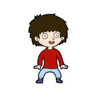 comic cartoon excited boy N33