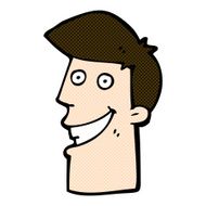 comic cartoon grinning man N20