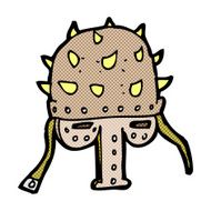 comic cartoon spiked helmet N3