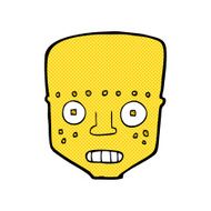 comic cartoon robot head N19