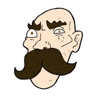 comic cartoon angry old man N36
