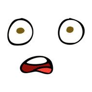 shocked comic cartoon face