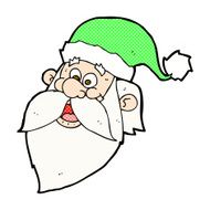 comic cartoon jolly santa claus face N3
