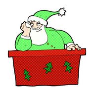 comic cartoon bored santa claus N3