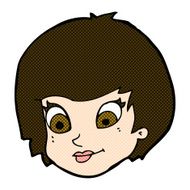 comic cartoon female face N36