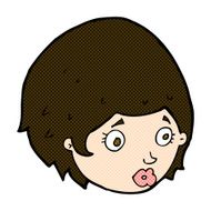 comic cartoon girl with concerned expression N2