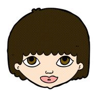 comic cartoon female face N37