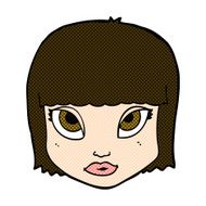 comic cartoon female face N38