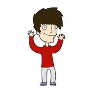 comic cartoon man waving arms N3