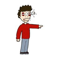 comic cartoon man with popping out eyes N7