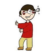 comic cartoon boy with popping out eyes N3