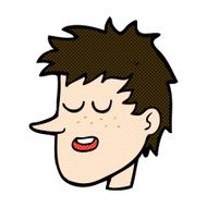 comic cartoon happy boy face N12