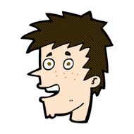 comic cartoon happy boy face N13