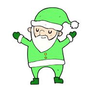 comic cartoon dancing santa N3