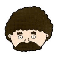comic cartoon man with mustache N21