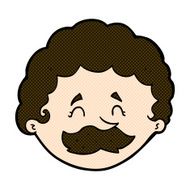 comic cartoon man with mustache N22