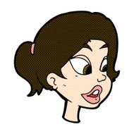 comic cartoon friendly woman N17