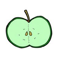 comic cartoon sliced apple N3