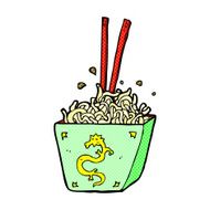 comic cartoon noodles in box N3