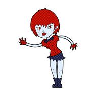 comic cartoon vampire girl welcoming N3