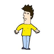 comic cartoon worried man N21