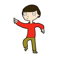 comic cartoon boy pointing N7
