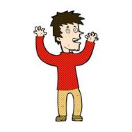 comic cartoon excited man N16