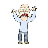 comic cartoon angry old man N37