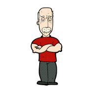 comic cartoon angry man with mustache N3