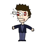 comic cartoon staring man N3