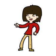 comic cartoon girl pointing N8