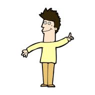 comic cartoon man with idea N25