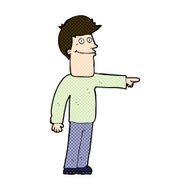comic cartoon man pointing N47