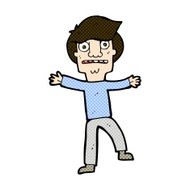 comic cartoon boy panicking N7