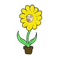 comic cartoon flower N67